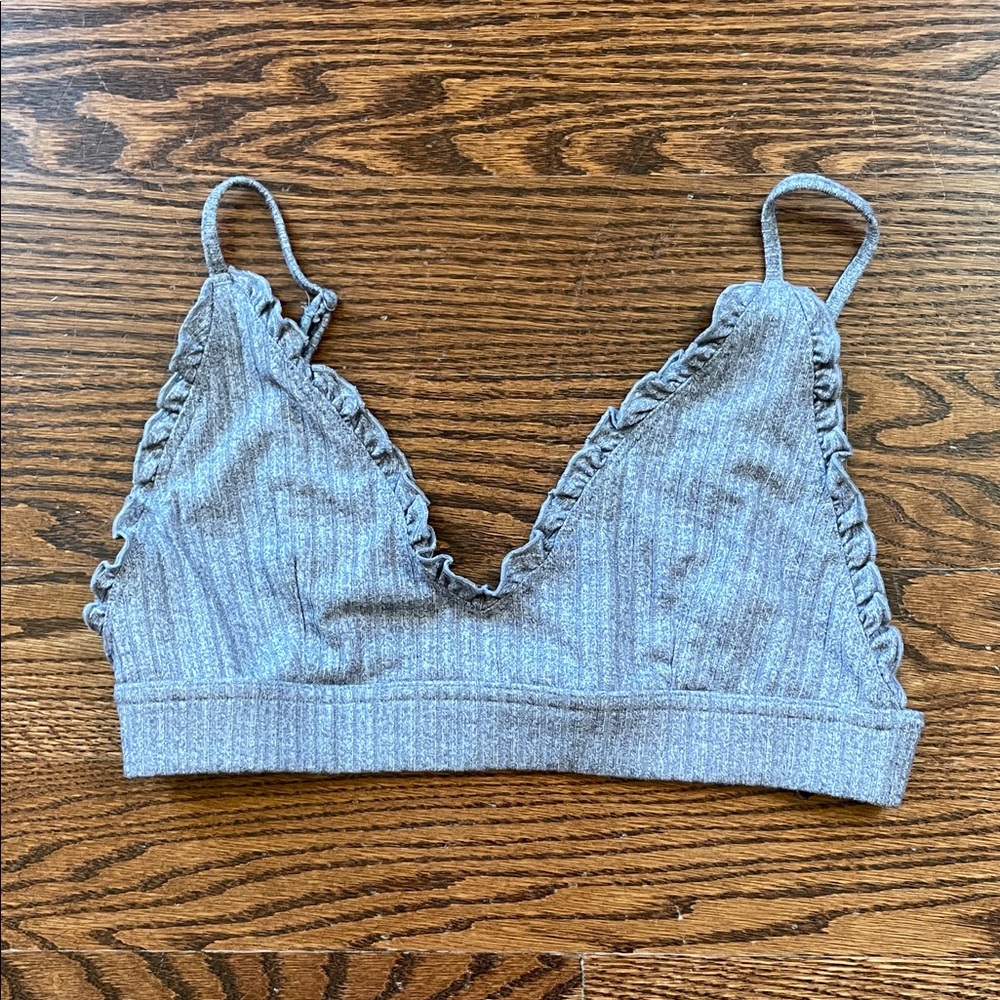 Blue Ruffled Bralette